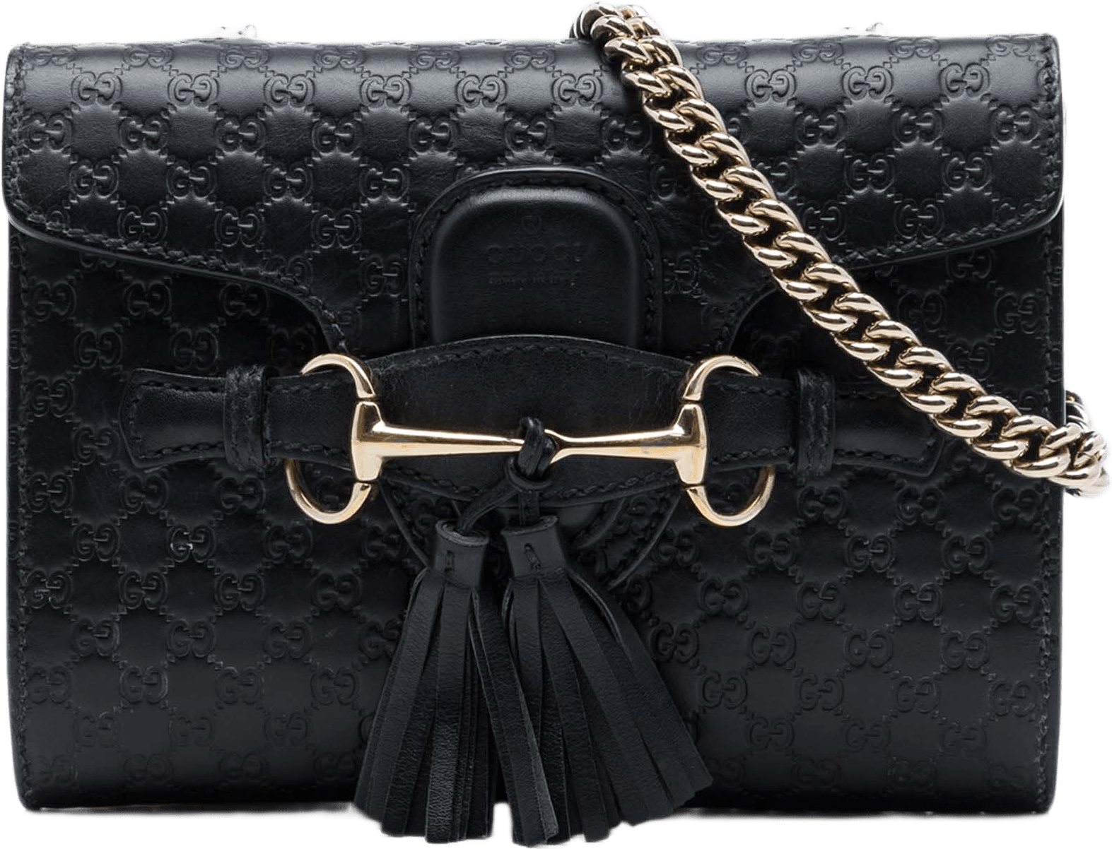 Gucci Mini Microguccissima Emily Crossbody, från Luxclusif, i färgen svart.