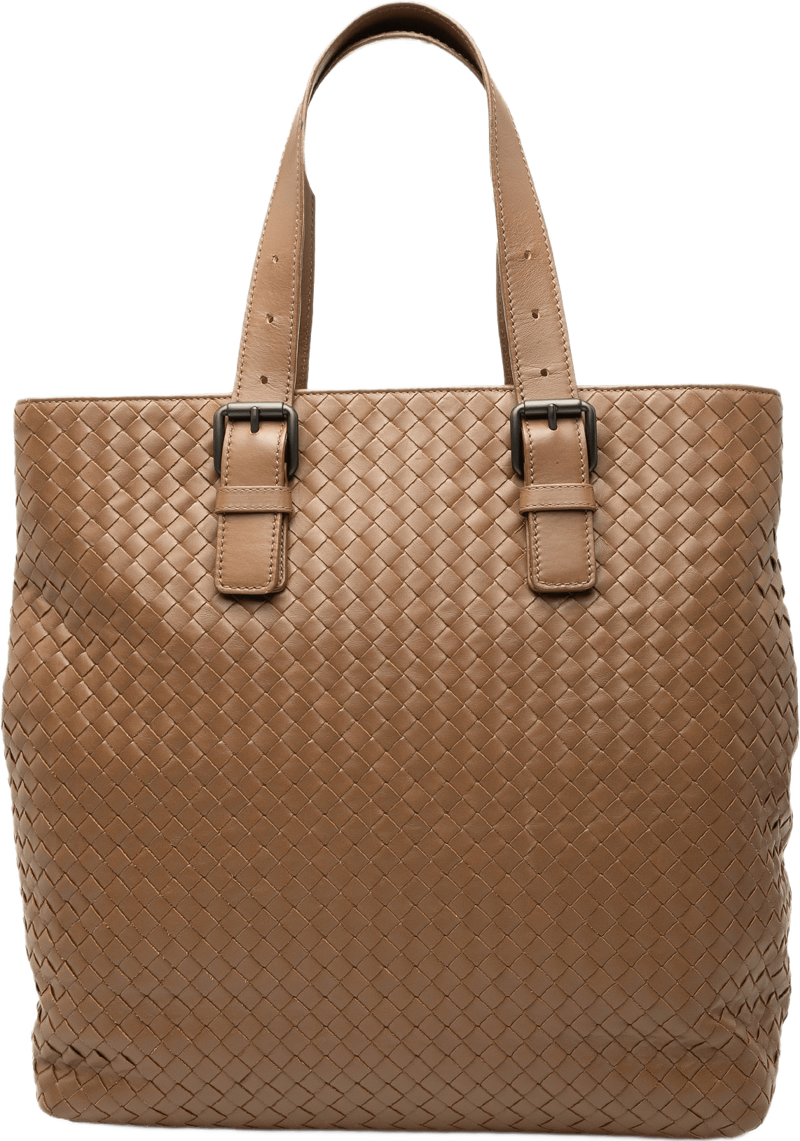 Bottega Veneta Nappa Intrecciato Belted Tote, från Luxclusif, i färgen brun.