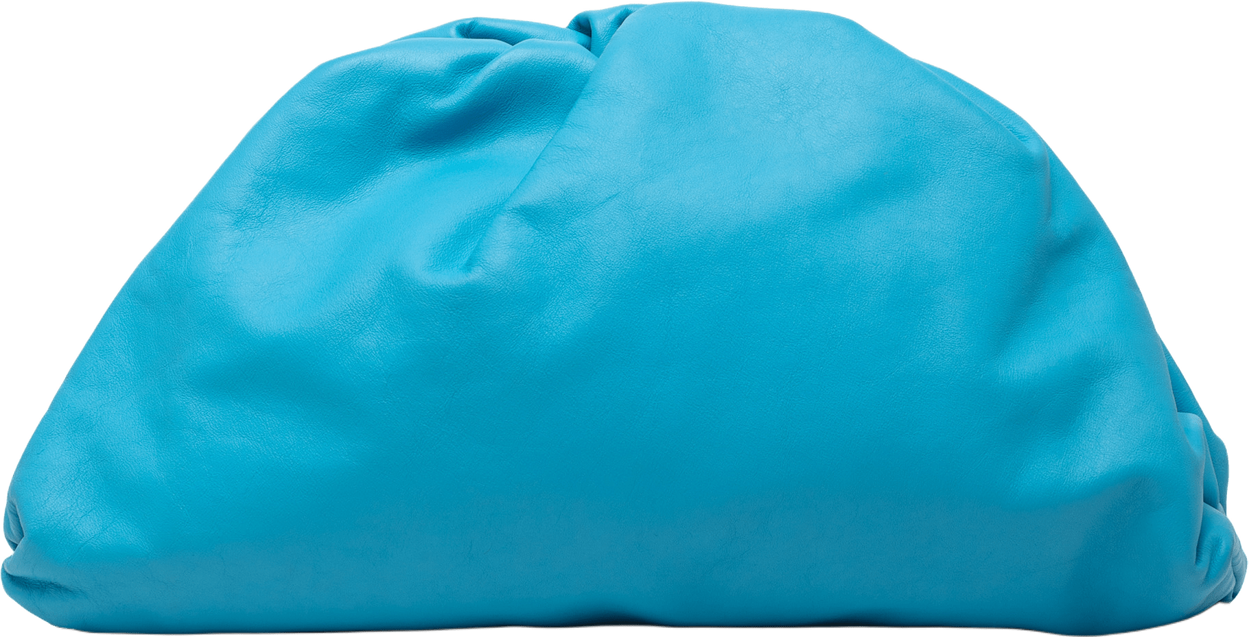 Bottega Veneta Lambskin The Pouch, från Luxclusif, i färgen aqua.