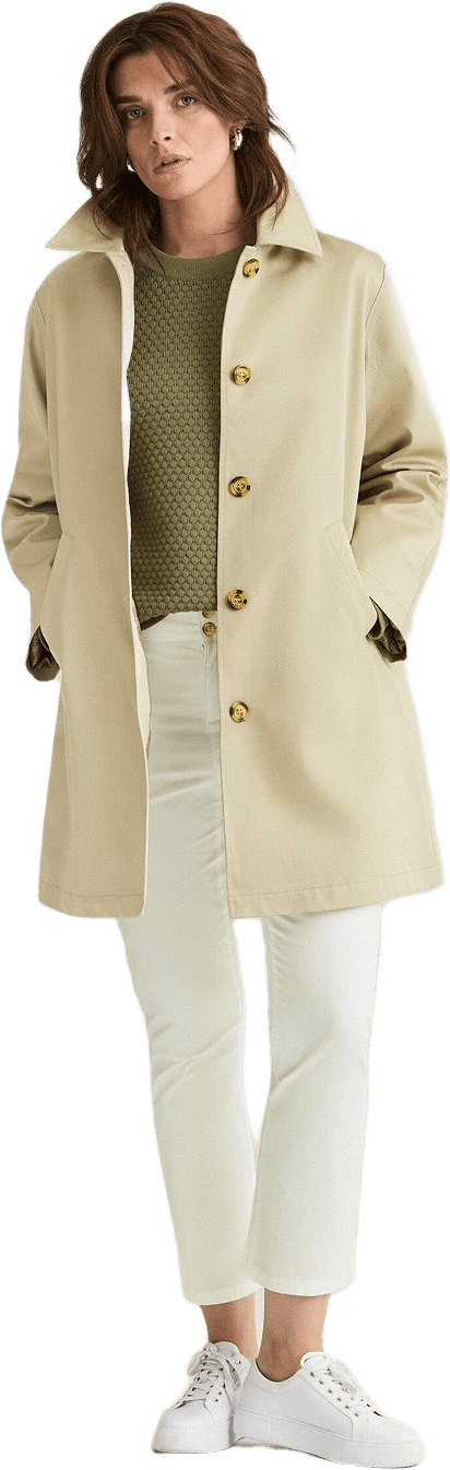 Car Coat Verona, från Newhouse, i färgen ljus khaki.