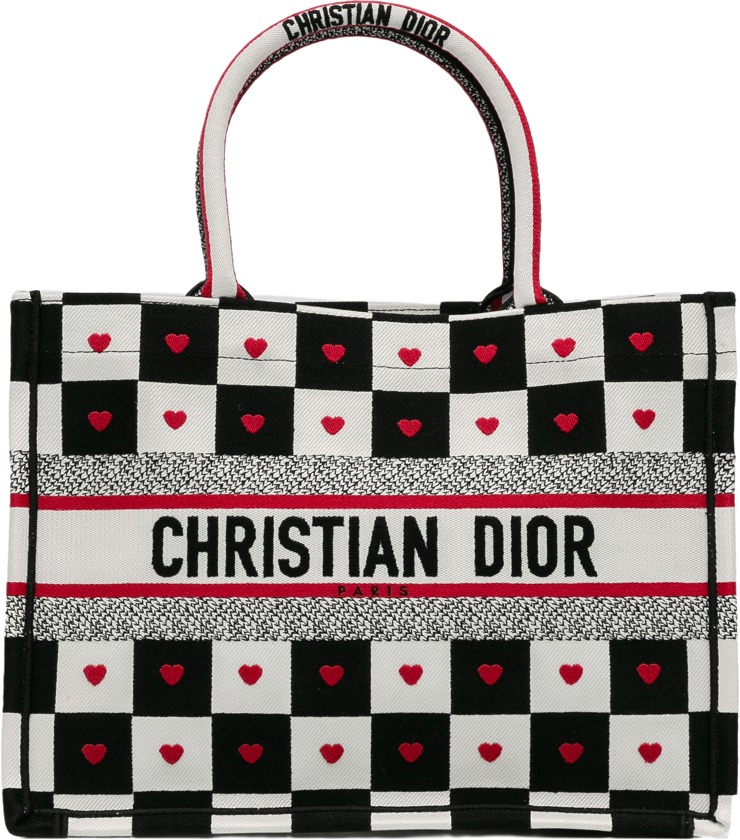 Dior Medium Dioramour D-chess Book Tote, från Luxclusif, i färgen white.