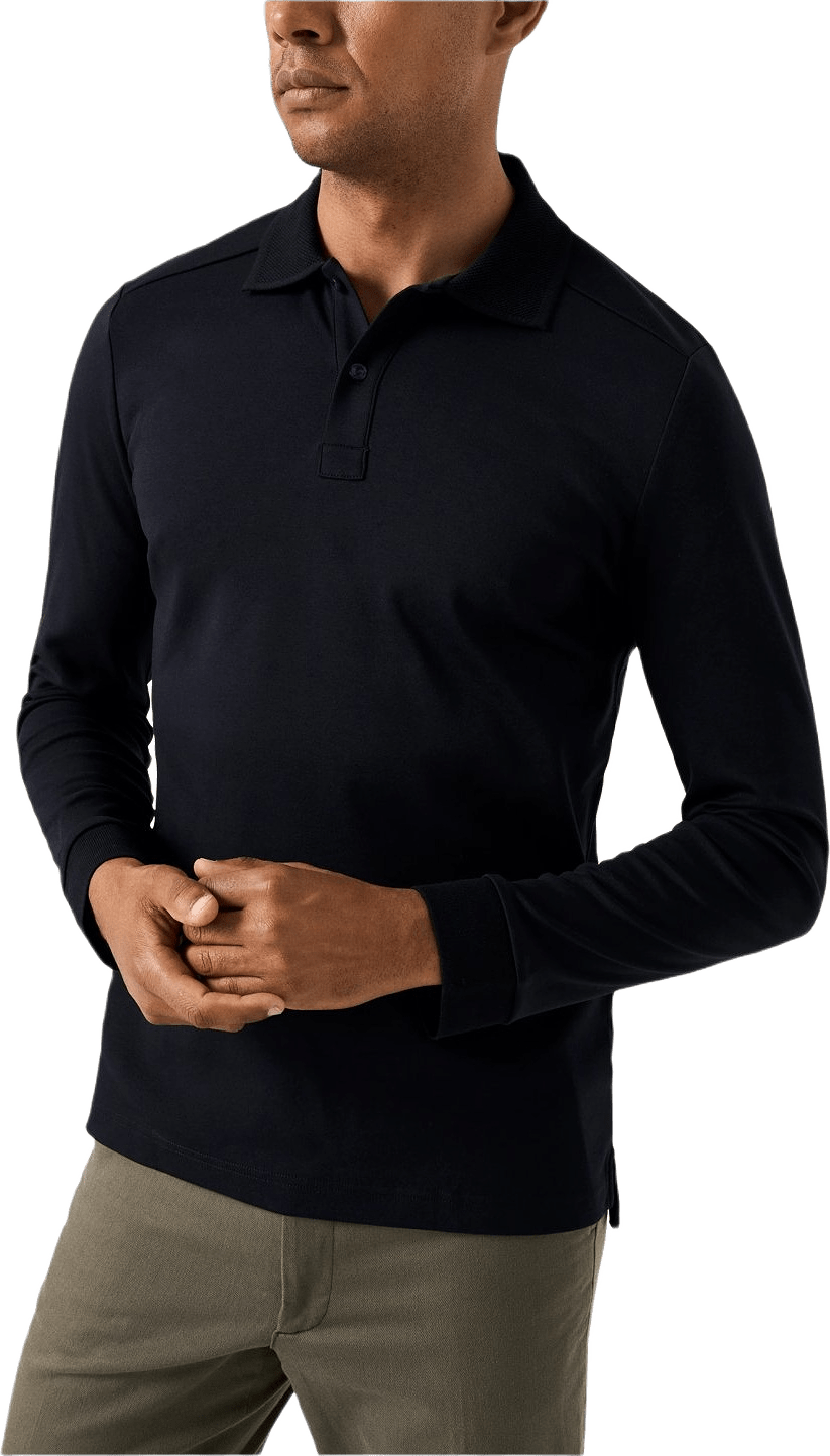Poloskjorta, från Eton, i färgen navy blue.