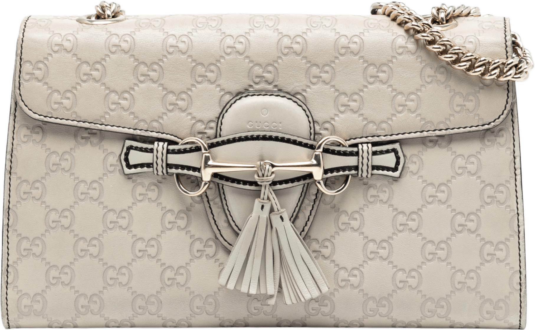 Gucci Medium Guccissima Emily Shoulder Bag, från Luxclusif, i färgen off white.