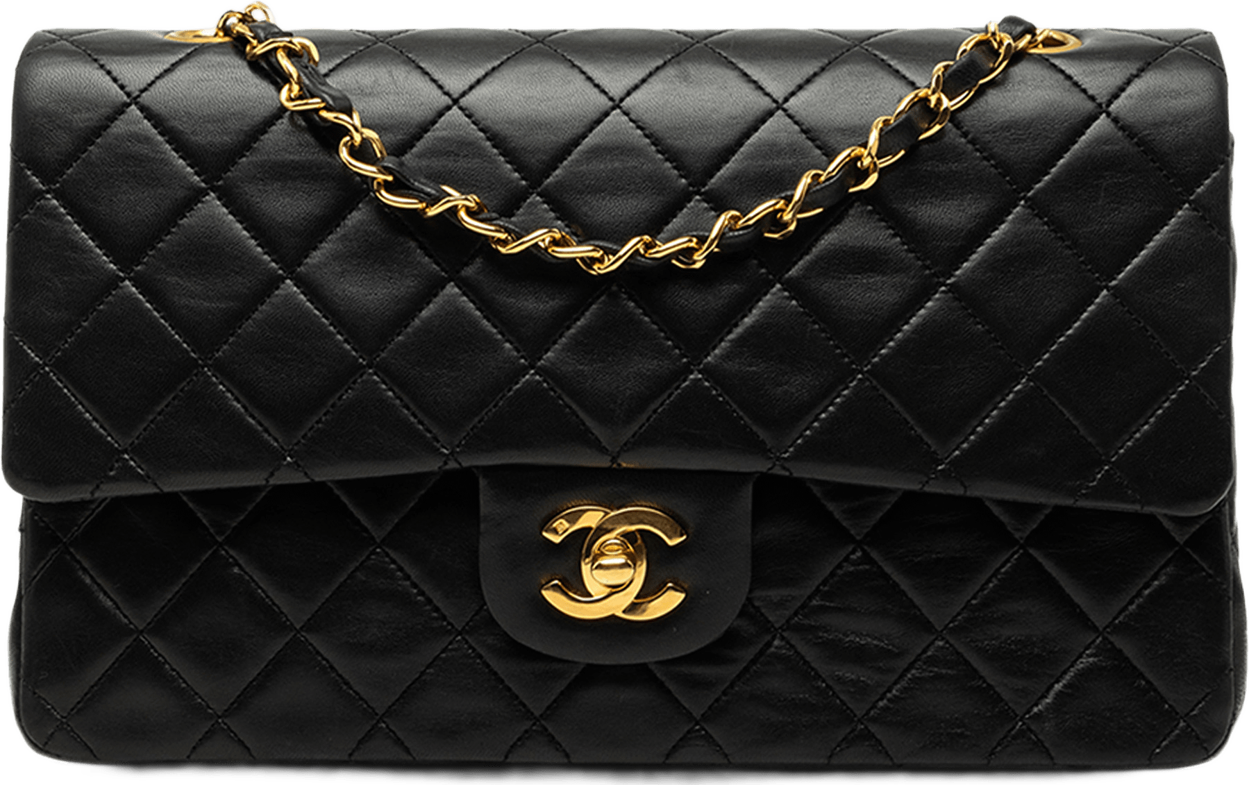 Chanel Medium Classic Lambskin Double Flap, från Luxclusif, i färgen svart.
