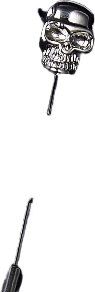 Lapel Pin Skull, från John Henric, i färgen silver.