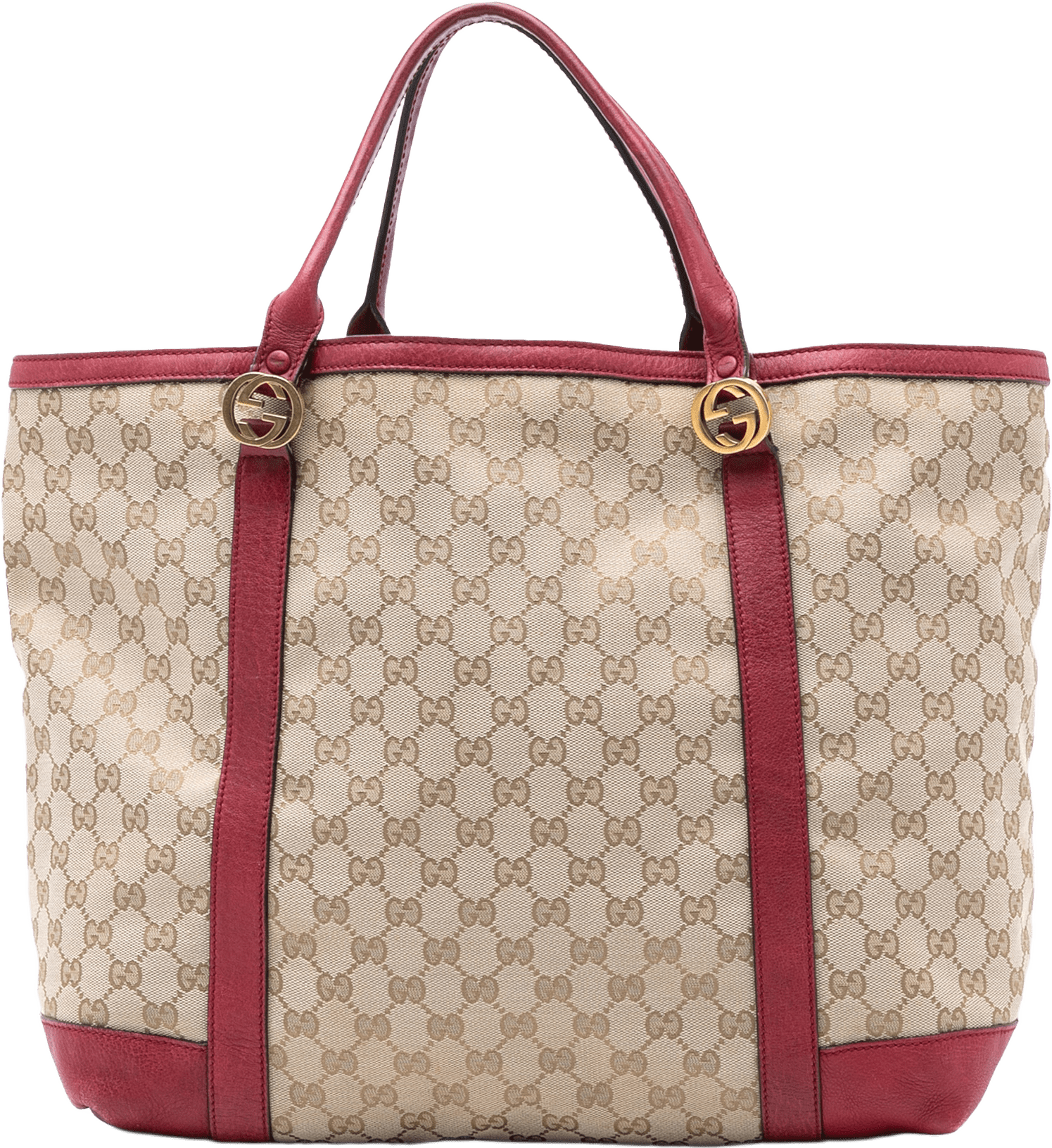 Gucci Gg Canvas Twins Tote, från Luxclusif, i färgen beige.