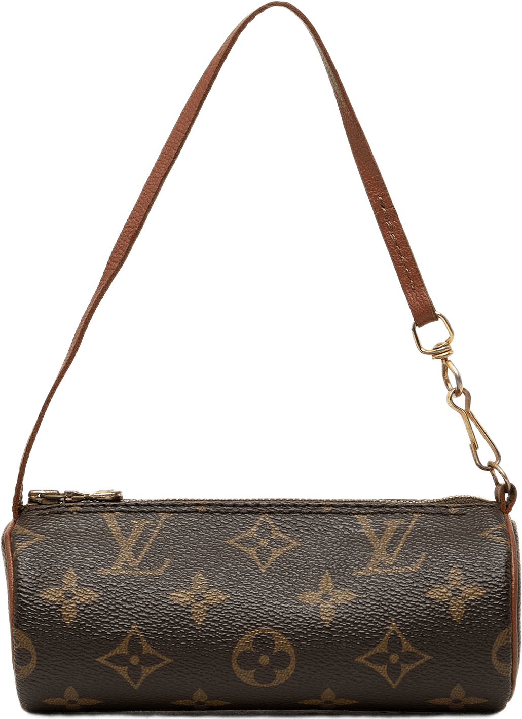 Louis Vuitton Monogram Papillon Pochette, från Luxclusif, i färgen brun.