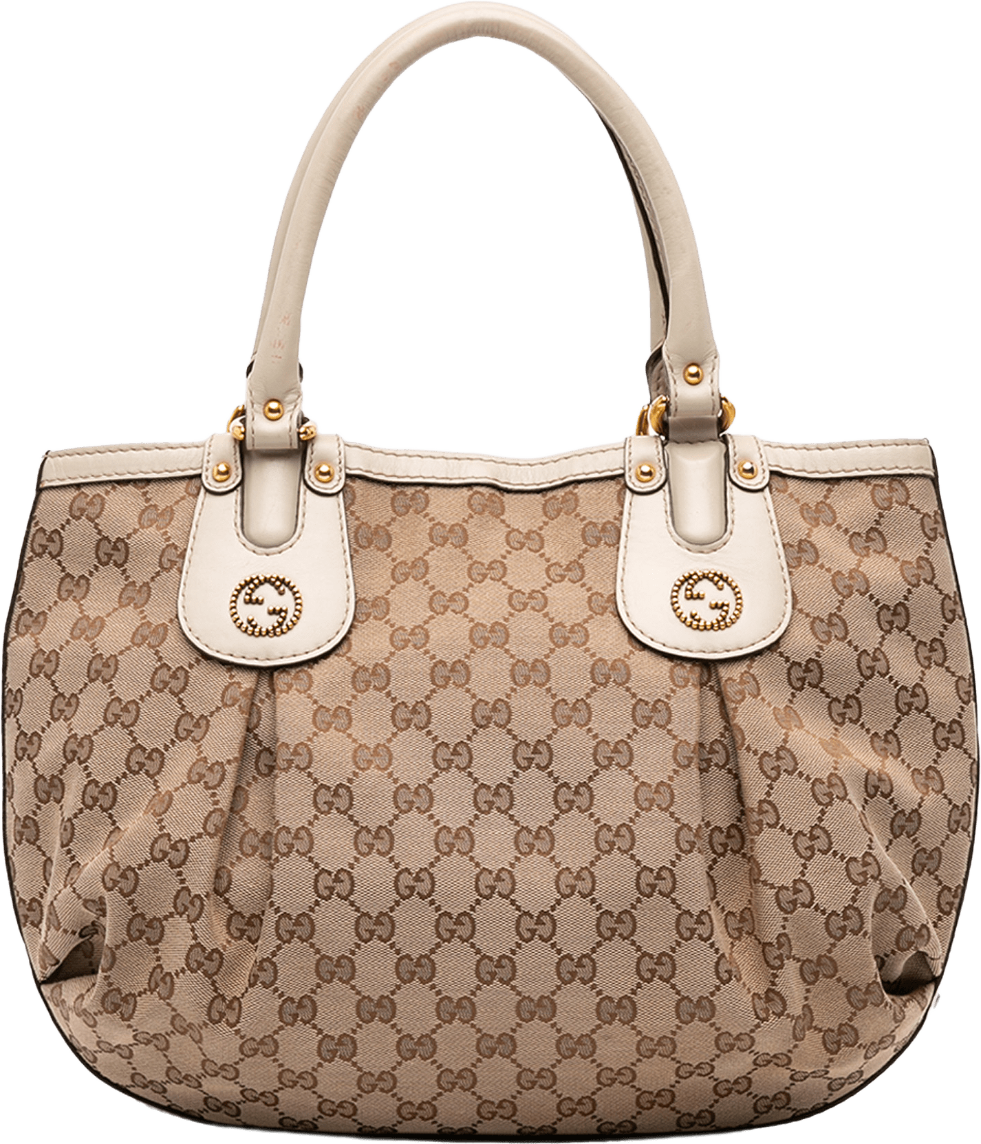 Gucci Gg Canvas Scarlett Tote, från Luxclusif, i färgen beige.