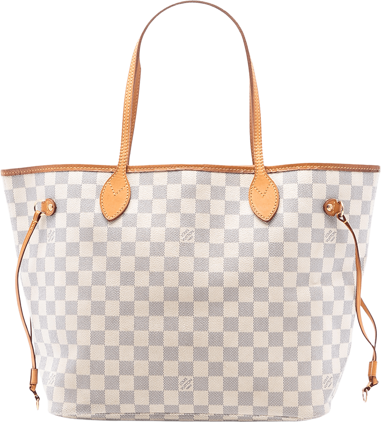 Louis Vuitton Damier Azur Neverfull Mm, från Luxclusif, i färgen white.