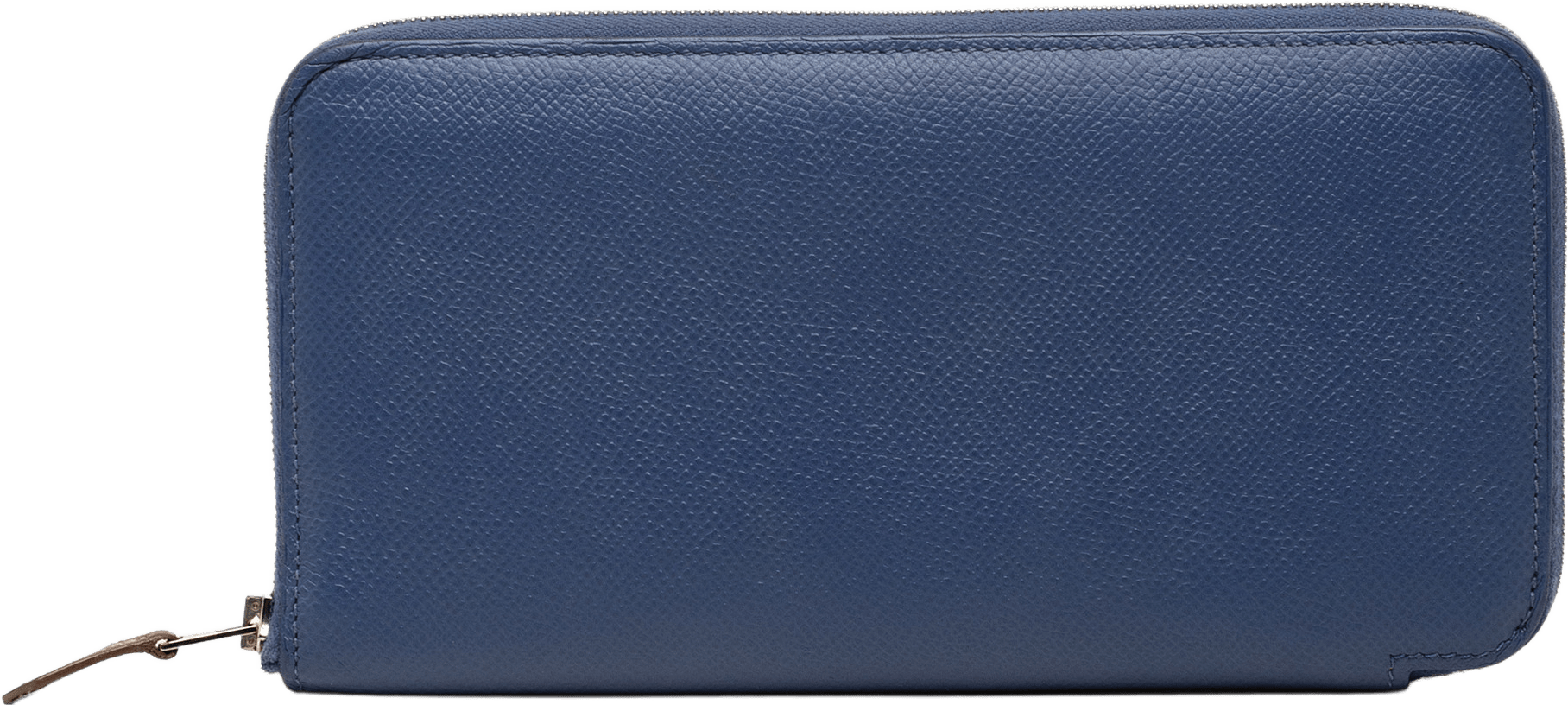 Hermès Epsom Silk In Classique Long Wallet, från Luxclusif, i färgen dark blue.