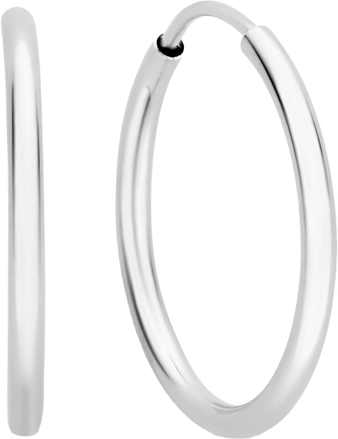 Saint Germain 14 Karat Vitguld Creoler, från Isabel Bernard, i färgen Vitt Guld.