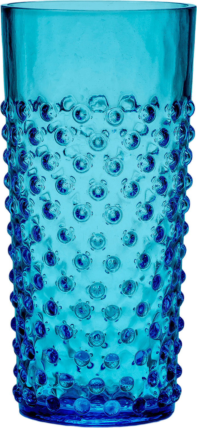 Cecilia Dricksglas Höga, 2-pack, från In Flore, i färgen Havsblå.