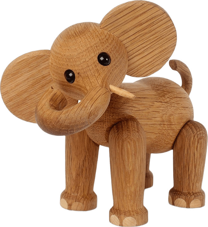 Ollie Elefant Trädekoration 15 Cm Ek/lönn