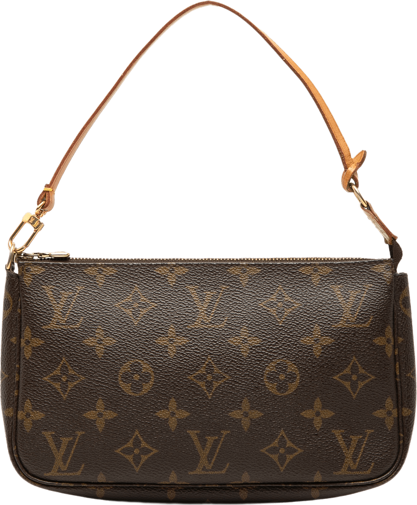 Louis Vuitton Monogram Pochette Accessoires, från Luxclusif, i färgen brun.
