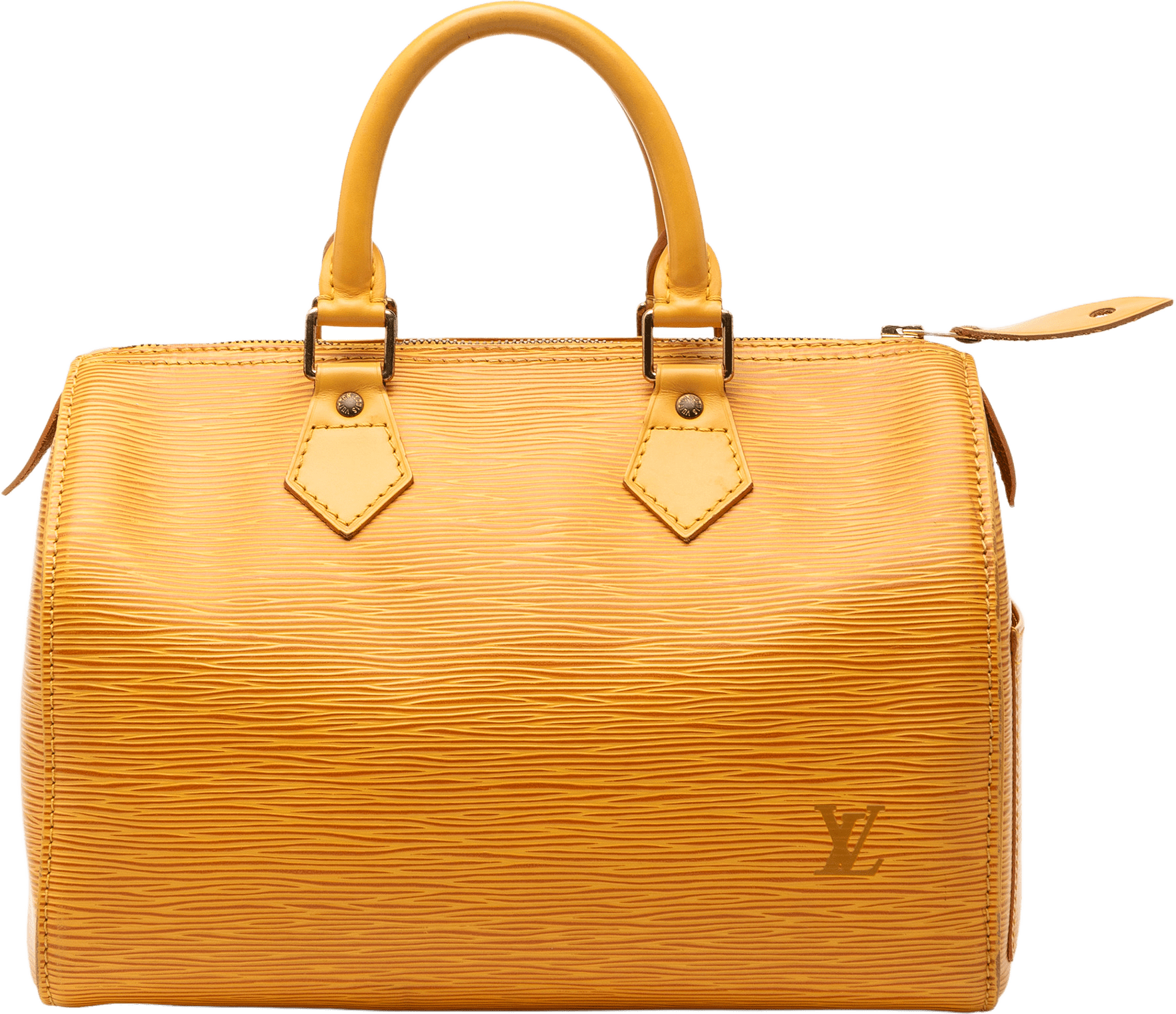 Louis Vuitton Epi Speedy 25, från Luxclusif, i färgen yellow.