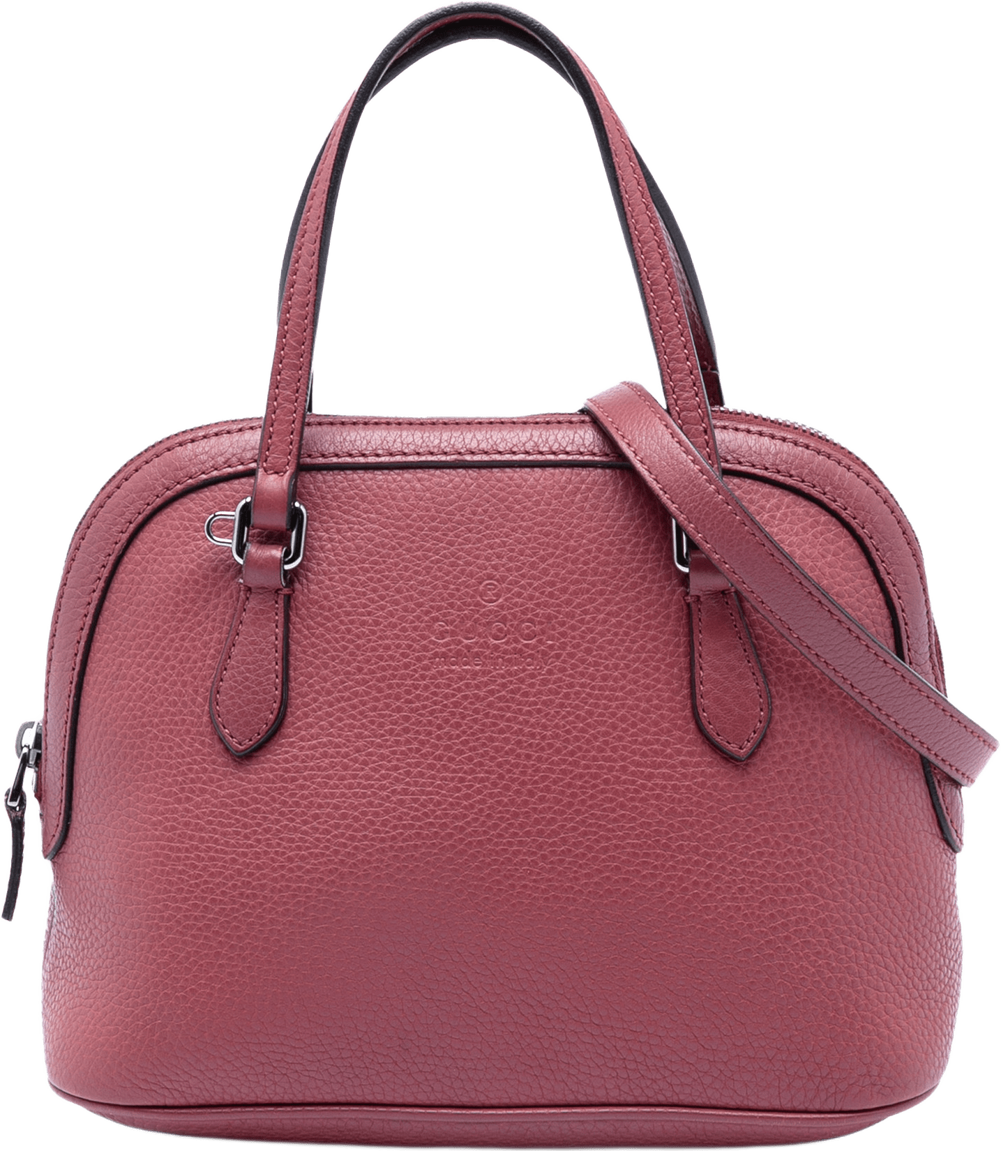 Gucci Mini Guccissima Dome Satchel, från Luxclusif, i färgen dark pink.
