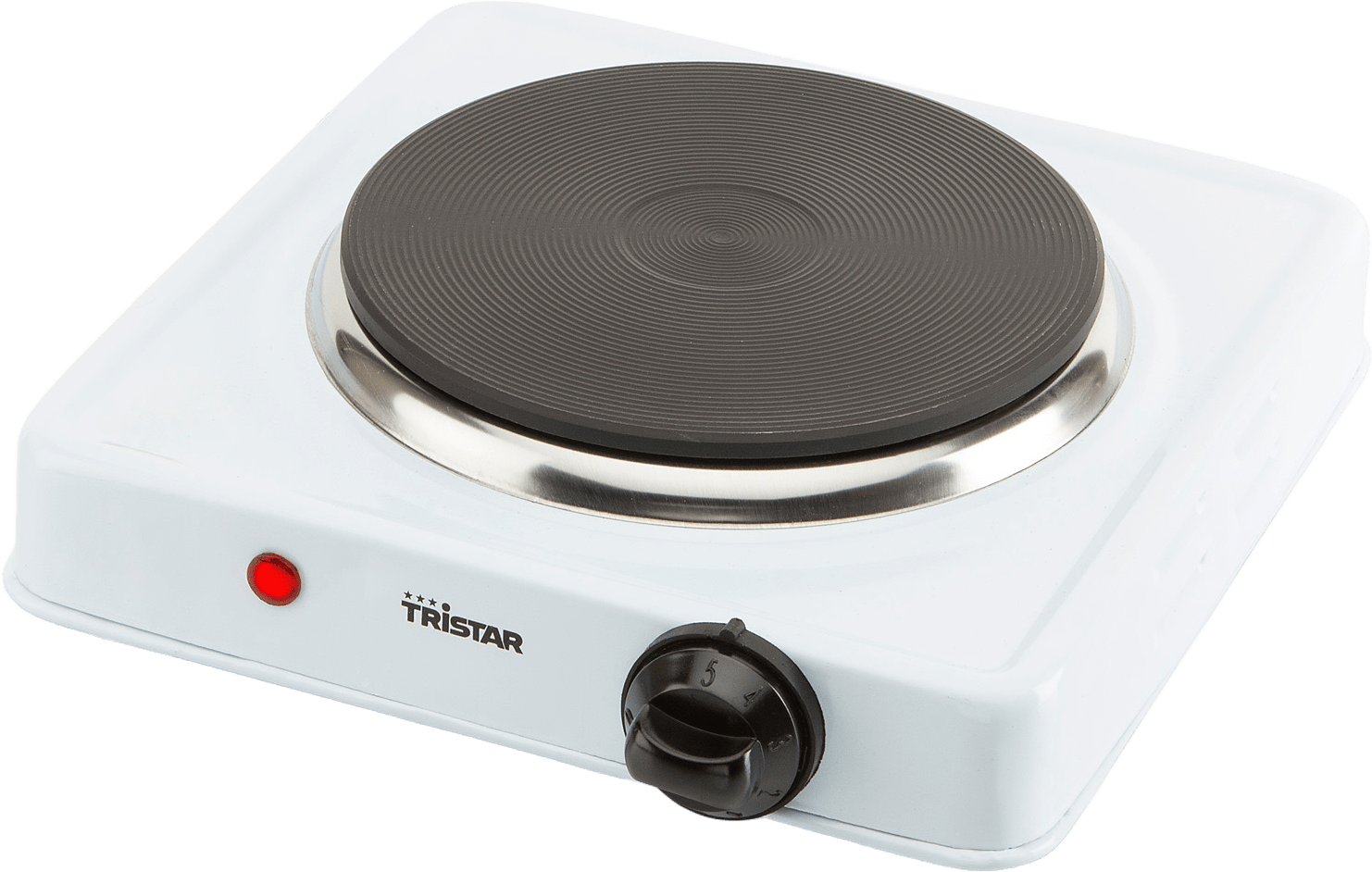 Kokplatta Enkel 15cm 1000w Kp-6185 0,9m Sladd Termostat Styrd, från Tristar, i färgen vit.