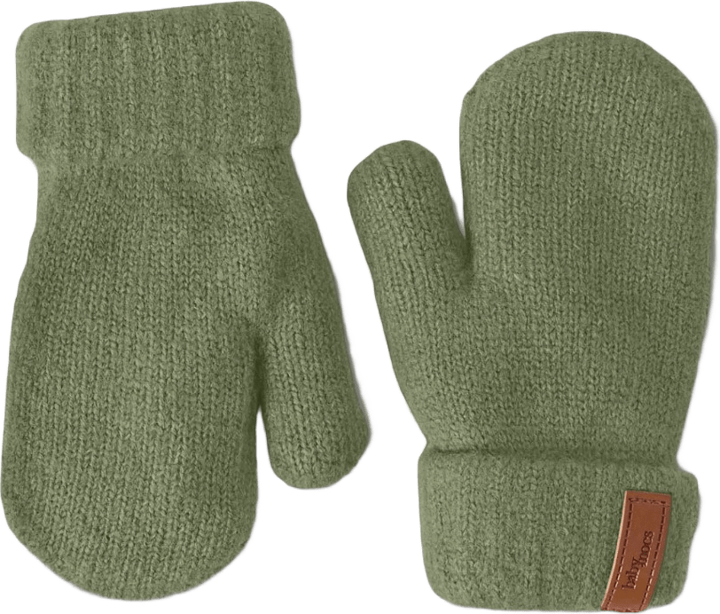 Mittens, från BabyMocs, i färgen olive - new!.