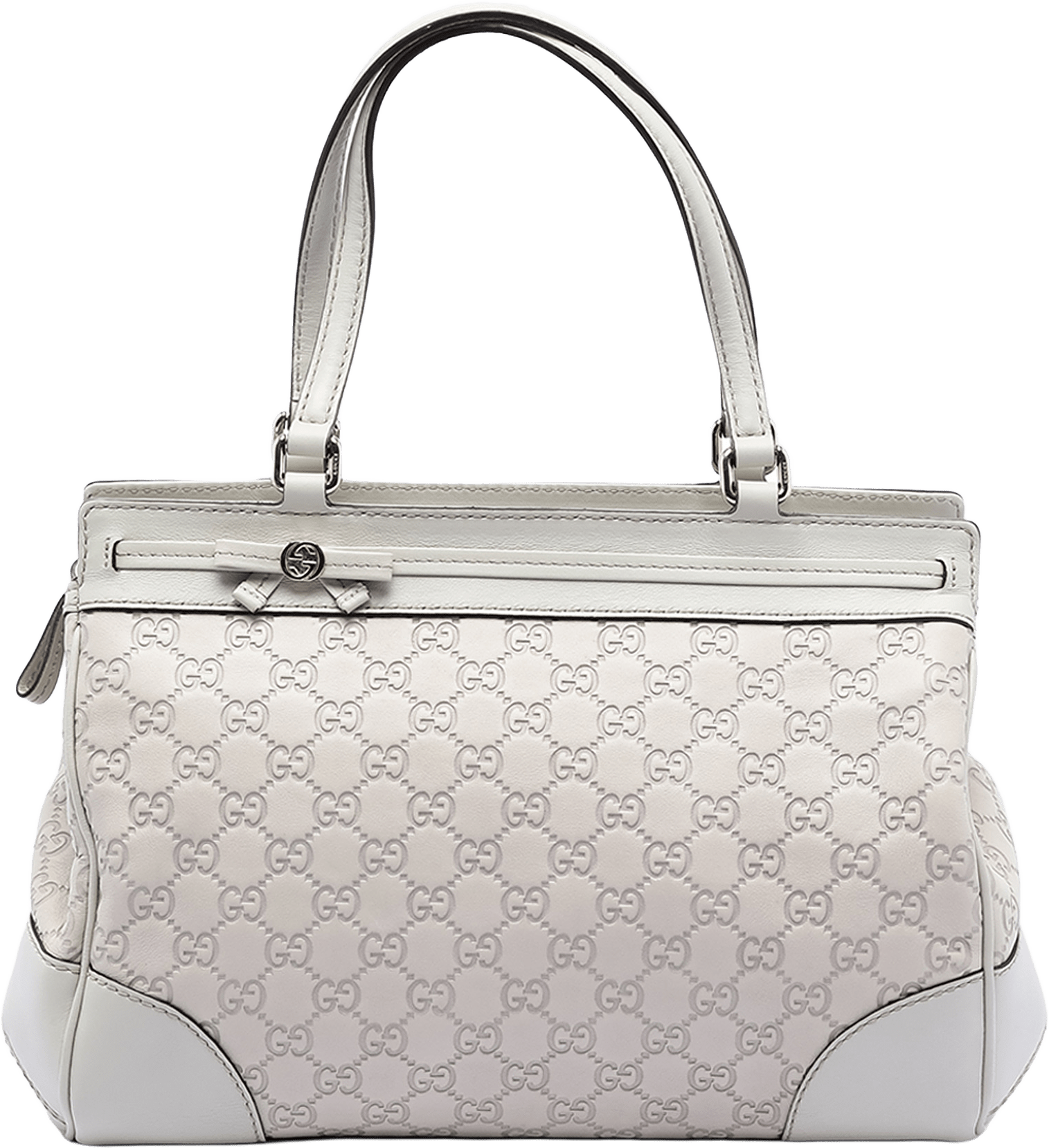 Gucci Guccissima Mayfair Tote, från Luxclusif, i färgen off white.