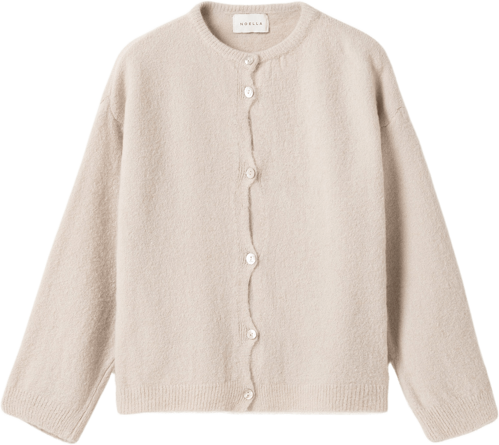 N-numa Knit Cardigan - Oyster, från Noella, i färgen oyster.