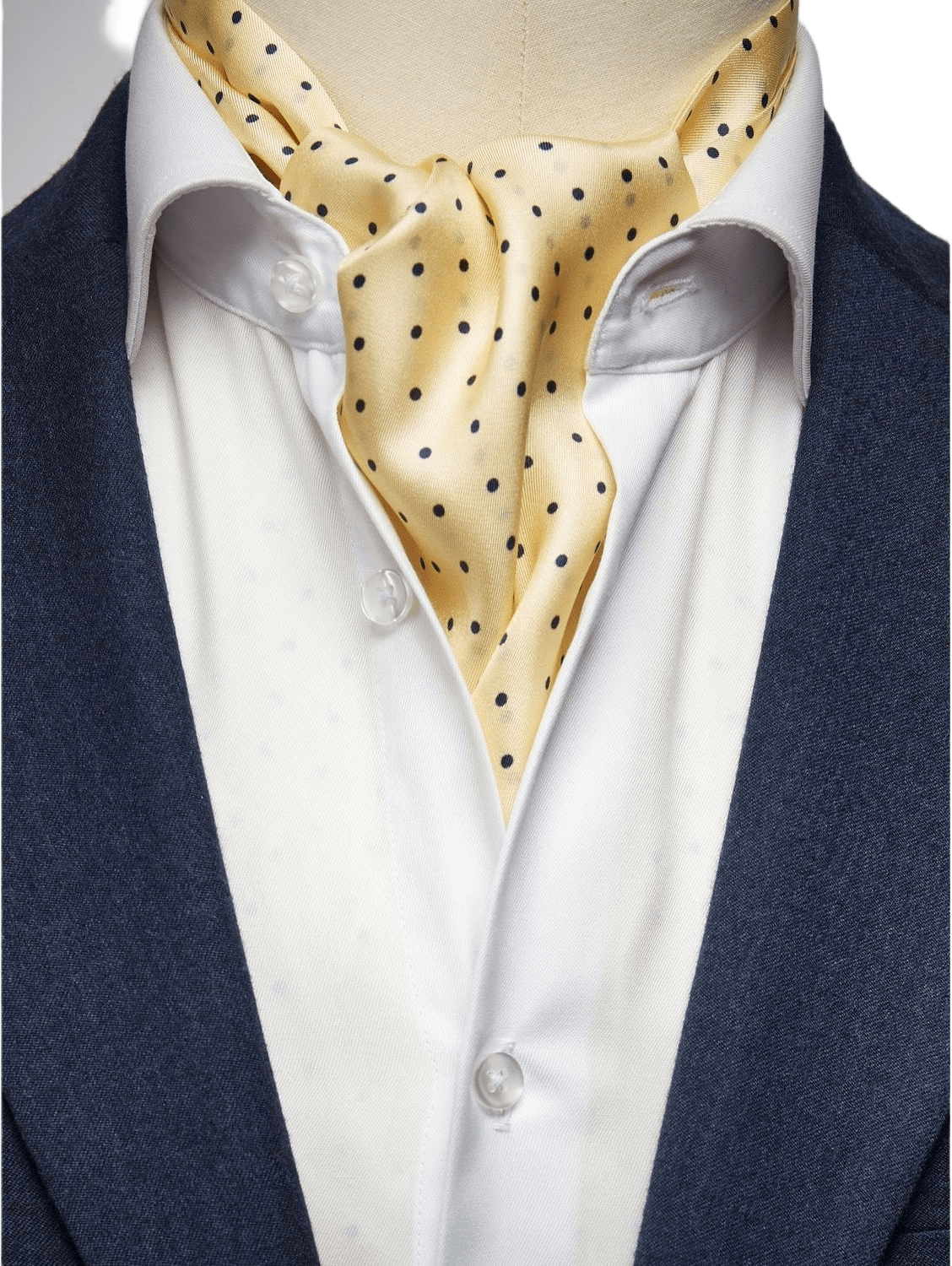 Silk Double Pointed Ascot Dot