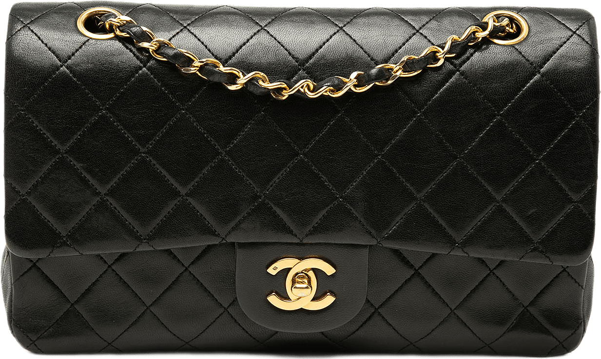 Chanel Medium Classic Lambskin Double Flap, från Luxclusif, i färgen svart.