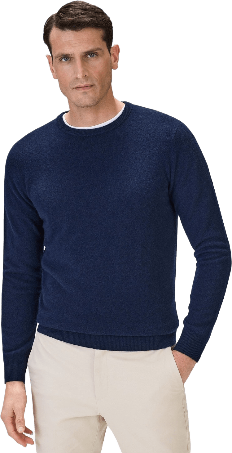 Cashmere Sweater Noah, från John Henric, i färgen mörkblå.