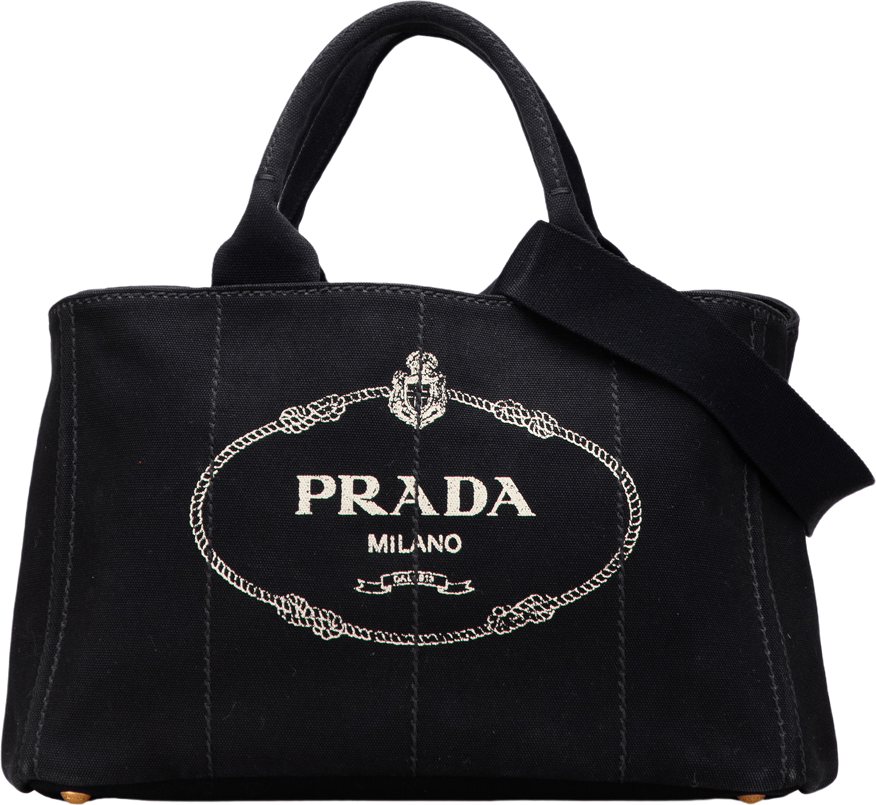 Prada Canvas Canapa Logo Tote