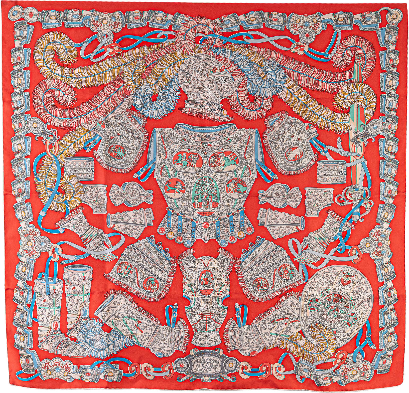 Hermès Sous L Egide De Mars Silk Scarf