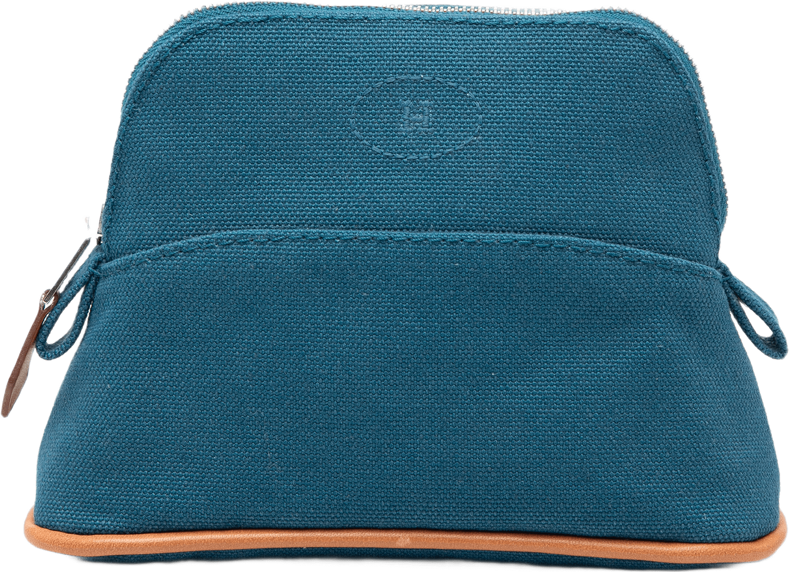 Hermès Mini Mini Canvas Bolide Case, från Luxclusif, i färgen blå.