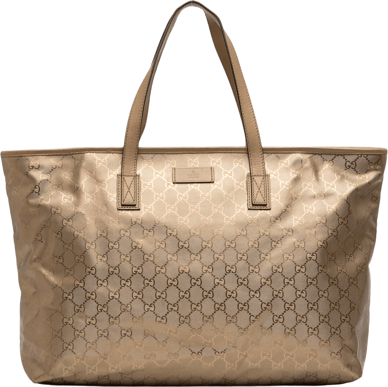 Gucci Large Gg Imprime Tote, från Luxclusif, i färgen gold.