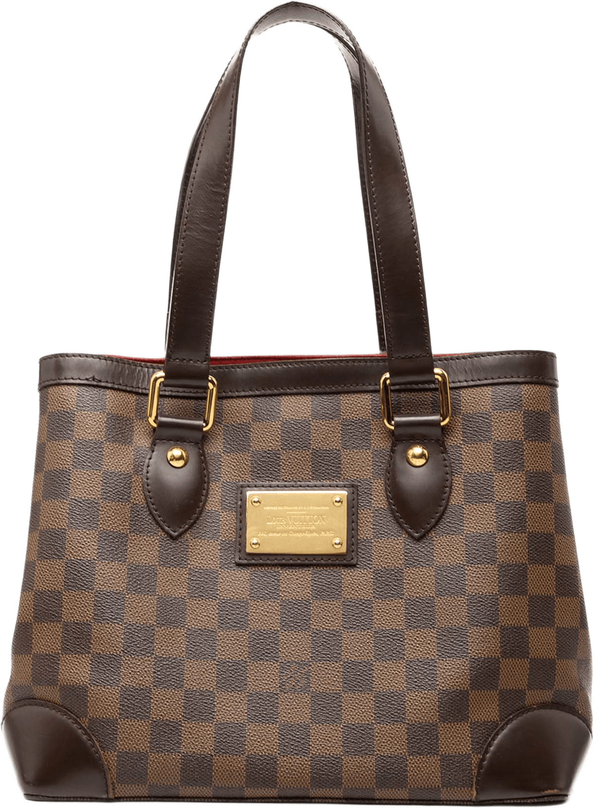 Louis Vuitton Damier Ebene Hampstead Pm, från Luxclusif, i färgen brun.