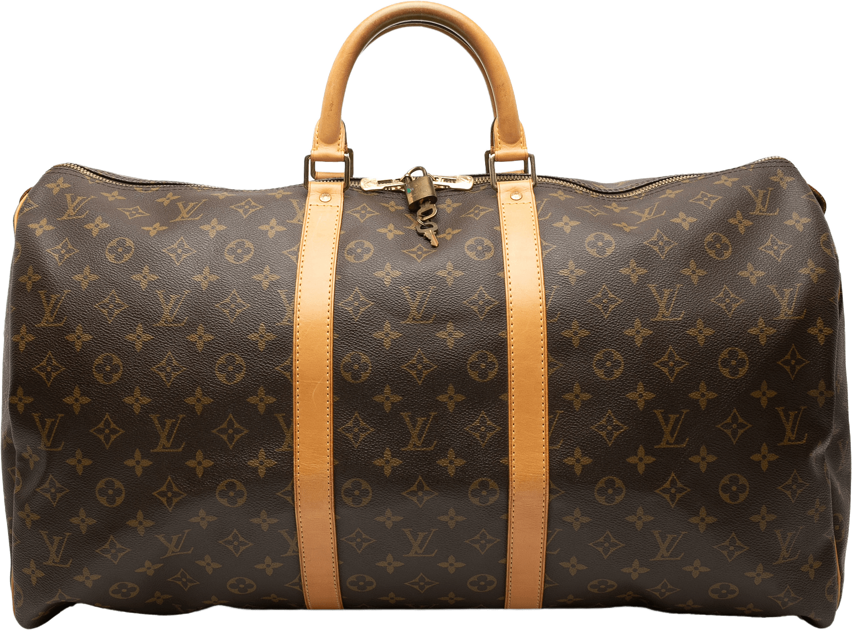 Louis Vuitton Monogram Keepall 55, från Luxclusif, i färgen brown.