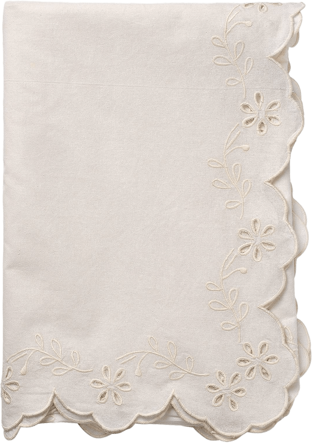 Lace Bordsduk - 180x250 Cm, från Pick A Poppy, i färgen offwhite.