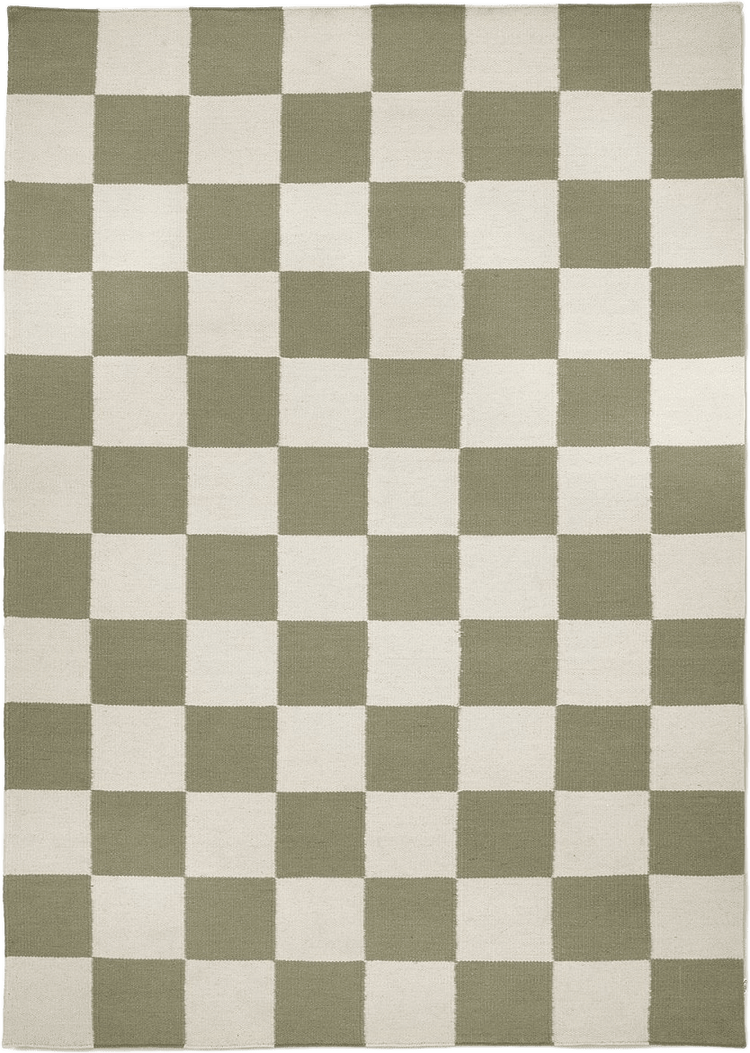 Matta Square 200x300 Cm, från Classic Collection, i färgen vit/grön.