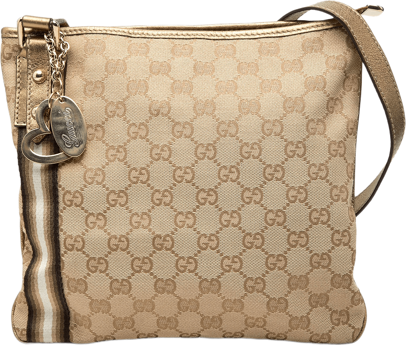 Gucci Gg Canvas Jolicoeur Crossbody, från Luxclusif, i färgen beige.
