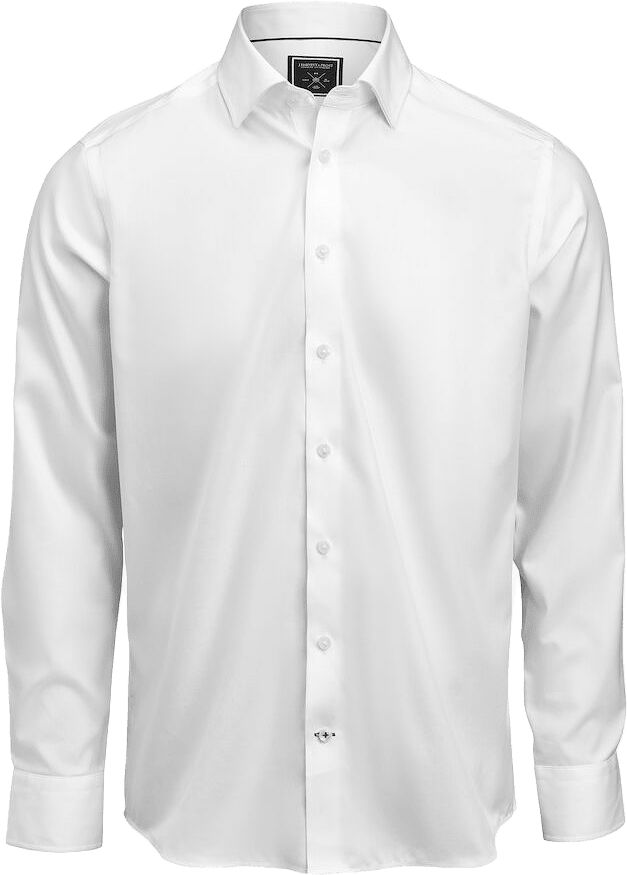 Bb60 Twill Never Iron Slim, från J.Harvest & Frost, i färgen vit.