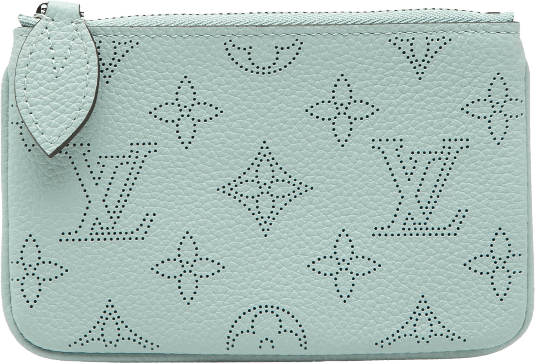 Louis Vuitton Monogram Mahina Pochette Cles, från Luxclusif, i färgen light blue.