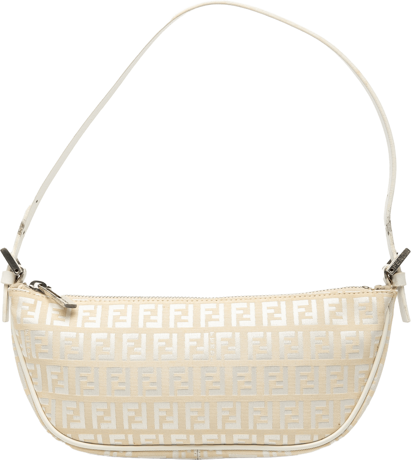 Fendi Zucchino Canvas Shoulder Bag, från Luxclusif, i färgen light beige.