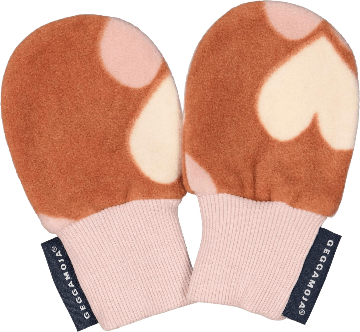 Fleecevantar, från Geggamoja, i färgen pink heart.