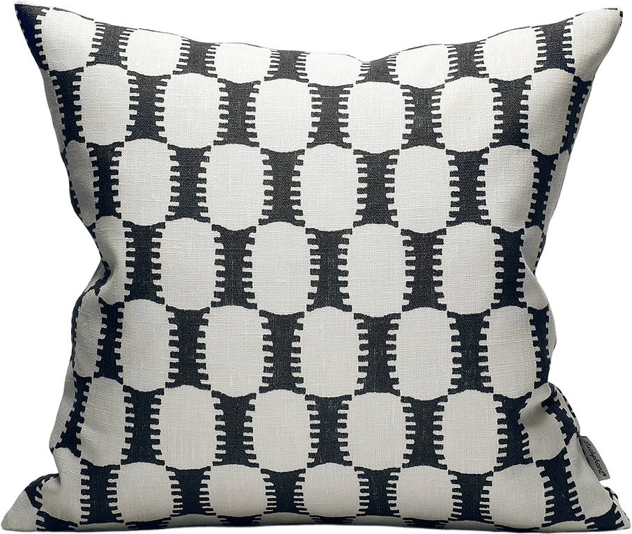 Cushion Cover Capri 40x40cm, från Littlephant, i färgen ivory / black.