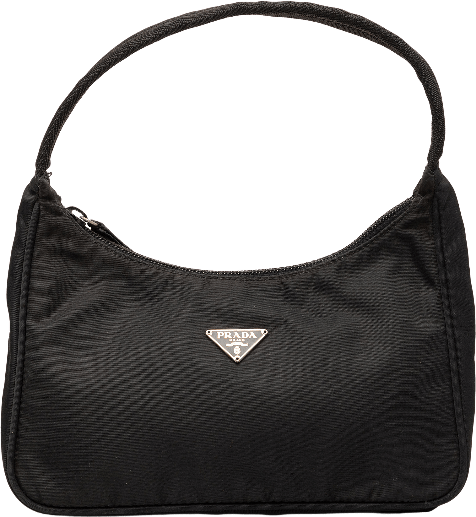 Prada Mini Tessuto Sport Shoulder Bag, från Luxclusif, i färgen black.