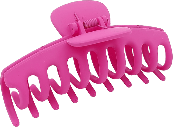 11 Cm Rund Gummerad Klämma, från Complement, i färgen fuchsia.