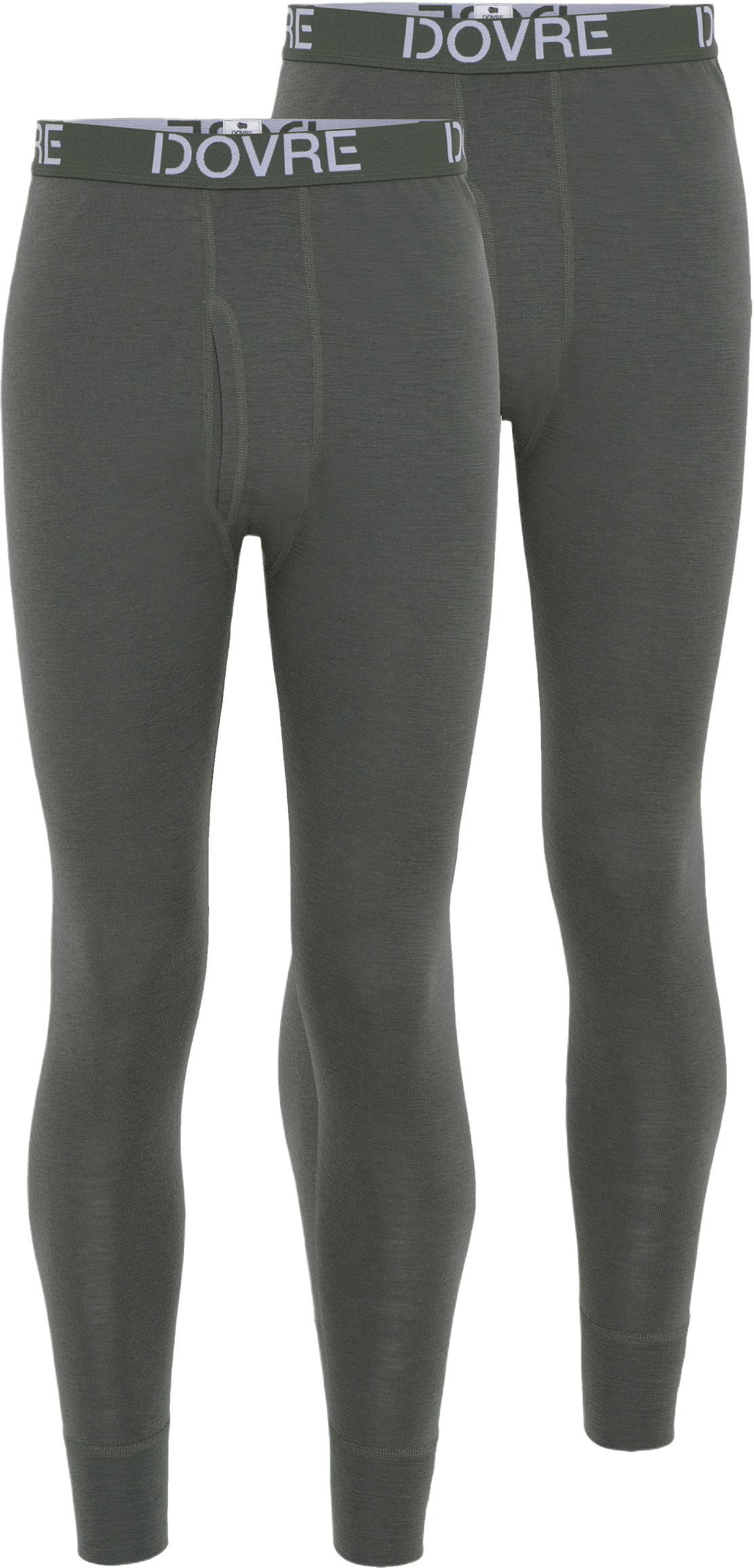 2-pack Långkalsonger | 100% Merinoull | Grön