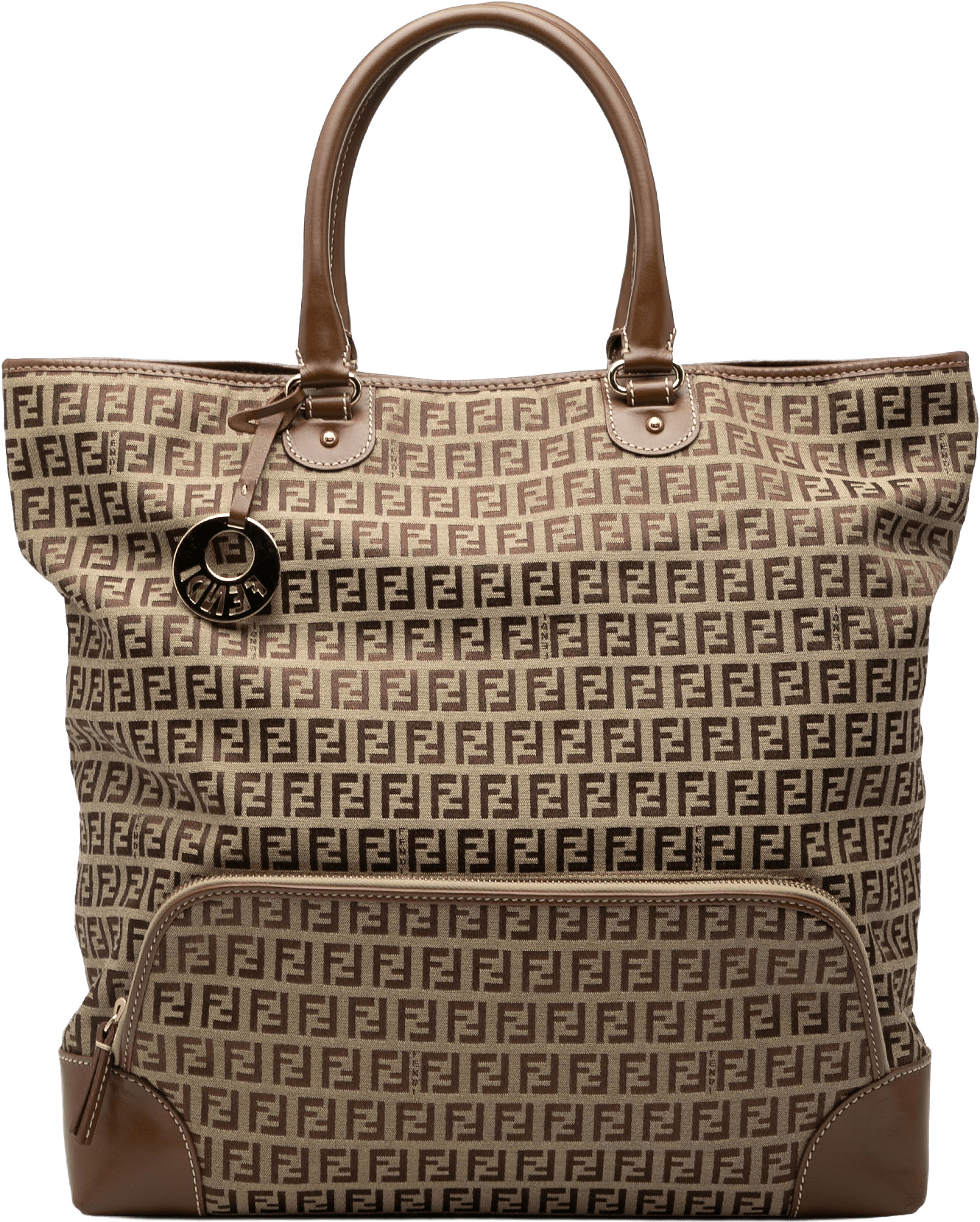 Fendi Zucchino Canvas Chef Shopping Tote, från Luxclusif, i färgen light brown.