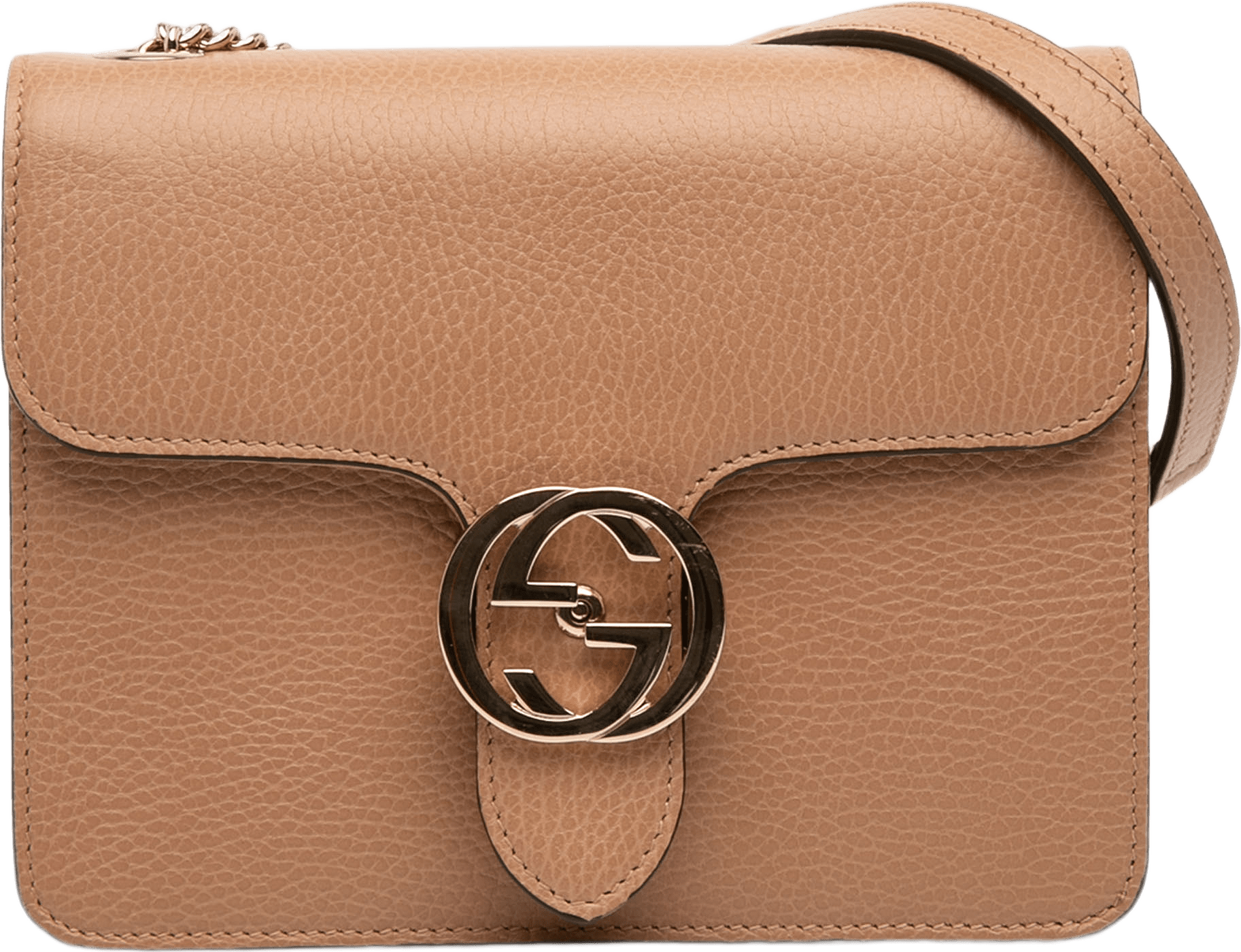 Gucci Small Dollar Calfskin Interlocking G Crossbody, från Luxclusif, i färgen brown.