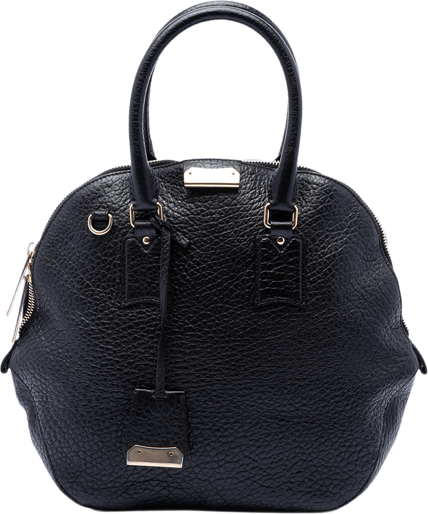 Burberry Large Grained Calfskin Heritage Orchard Bowling Bag, från Luxclusif, i färgen svart.