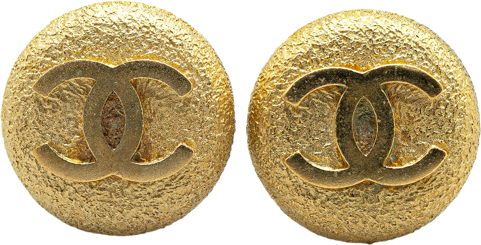 Chanel Gold Plated Cc Clip On Earrings