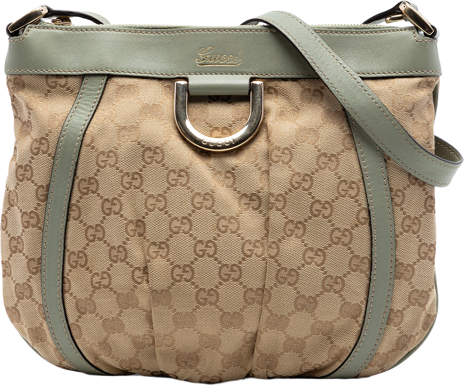 Gucci Gg Canvas Abbey D Ring Crossbody, från Luxclusif, i färgen beige.