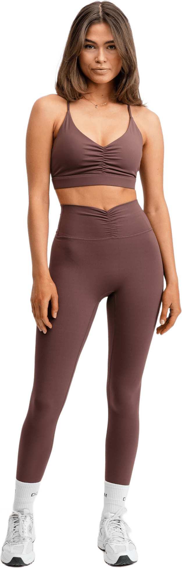 Ultimate Ruched Tights Intense Rust, från Drop of Mindfulness, i färgen intense rust.